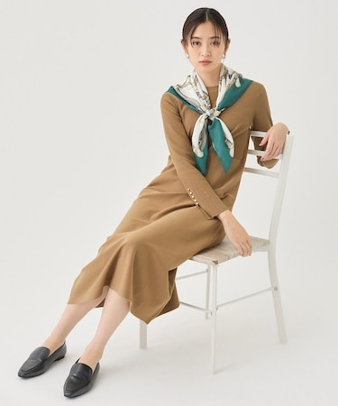 【一着でコーデ完成！】ニットコンビ 美スタイルワンピース