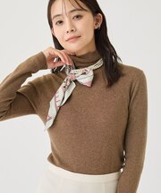 【ウールラメ混/軽量】 ハイネックインナーニット