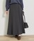 【美シルエット】ジョーゼットサテンセミフレアスカート