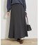 【美シルエット】ジョーゼットサテンセミフレアスカート