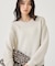 【ウール混／体型カバー】ラメガーター編み Vネックニット