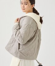 【軽量／リバーシブル】ファーキルトコート