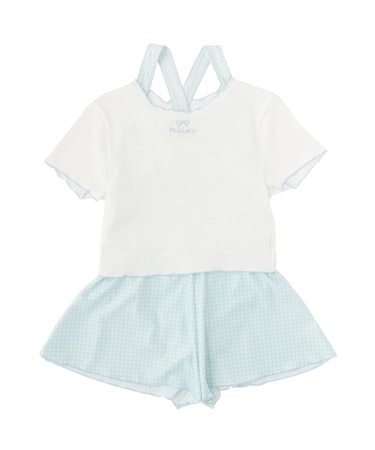 リブT付ギンガムチェックワンピース