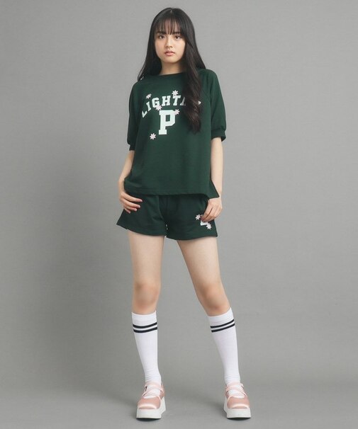 【130cmあり/セットアイテム】裏毛カレッジプリント
