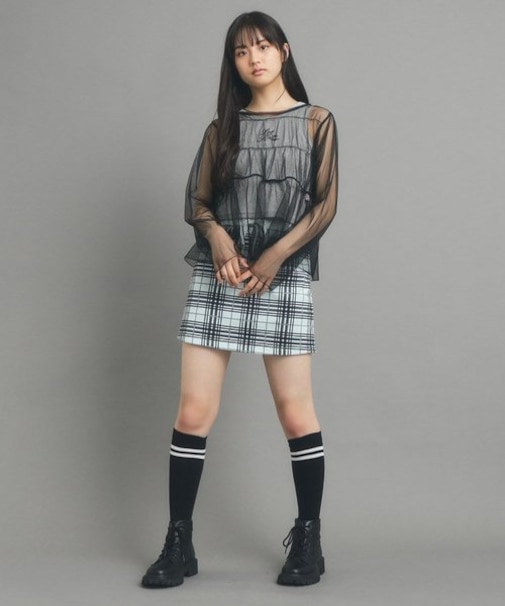 【前後2WAY/セットアイテム】チュールカーデ&タンクトップ