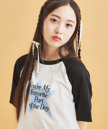 スプレー星ラグランTシャツ