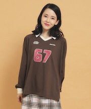 衿付きユニフォームロングTシャツ