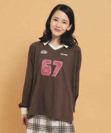 衿付きユニフォームロングTシャツ
