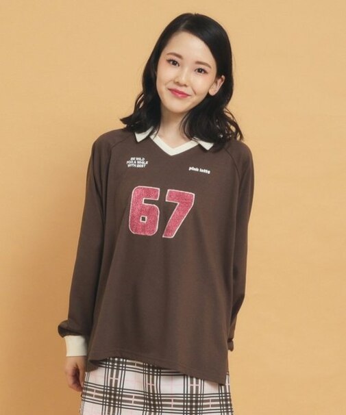 衿付きユニフォームロングTシャツ