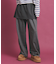 バックプリントスカート付レイヤードパンツ