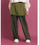 バックプリントスカート付レイヤードパンツ