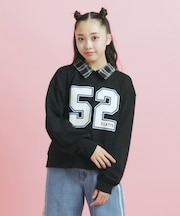 衿付きナンバリングスウェット
