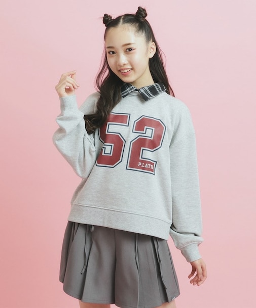 衿付きナンバリングスウェット