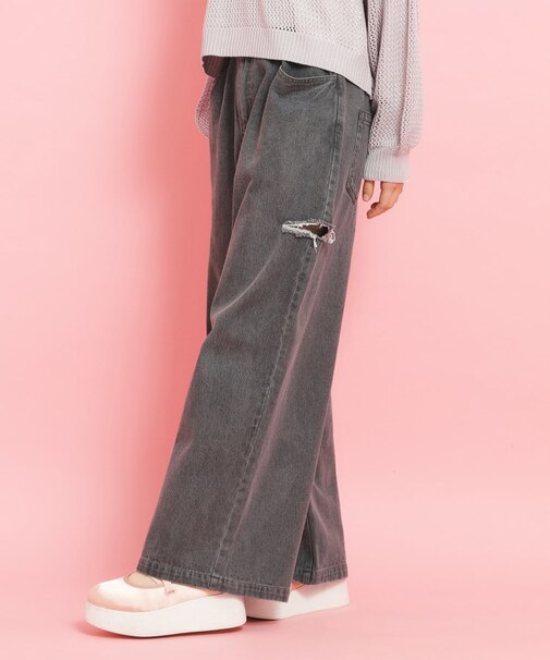 サイドカットデニム