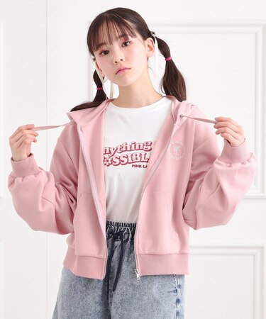 フード付きジップパーカ