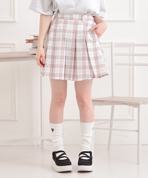 インパンプリーツチェックスカート