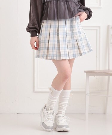 インパンプリーツチェックスカート