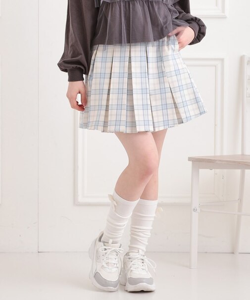 インパンプリーツチェックスカート