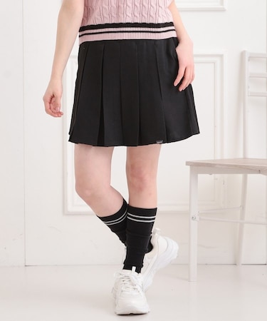インパンプリーツ無地スカート