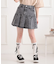 デニム裾プリーツスカート