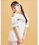 チュール切替肩あきTシャツ
