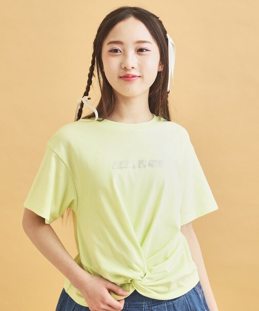 裾ツイストトップス