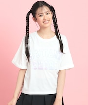 サテンアップリケカレッジTシャツ