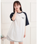ワッペン風チュニックTシャツ