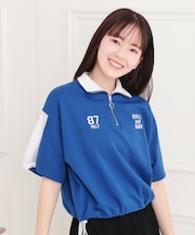 メッシュ切替ハーフジッププルオーバー