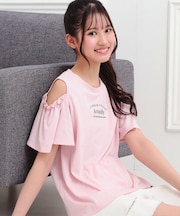 肩あきフレアスリーブトップス