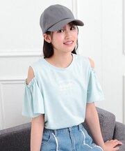 肩あきフレアスリーブトップス