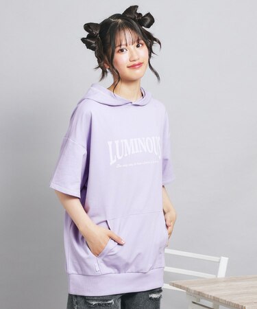 配色ステッチパーカチュニック