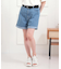 ベルト付きデニムショートパンツ