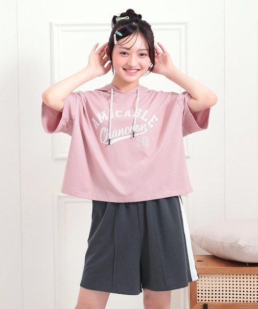 【セットアップアイテム】半袖パーカ+ハーフパンツセット