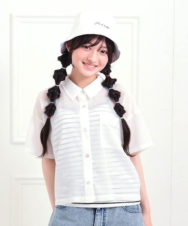 【セットアイテム】半袖シアーシャツ＋冷感キャミセット