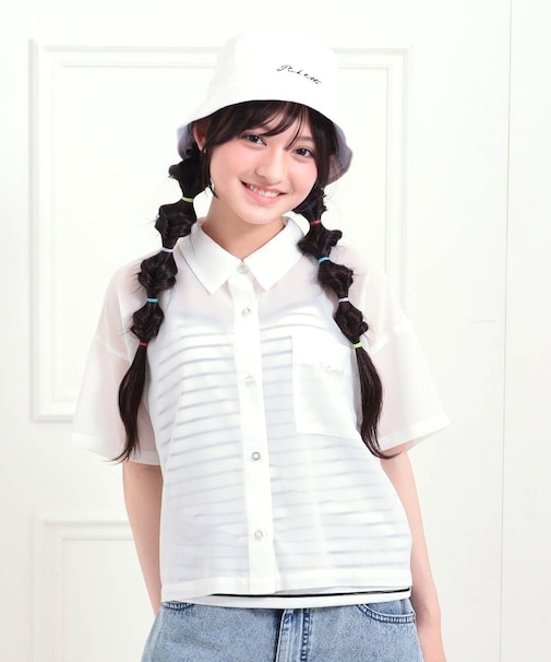 【セットアイテム】半袖シアーシャツ＋冷感キャミセット