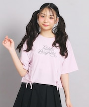 レースアップTシャツ