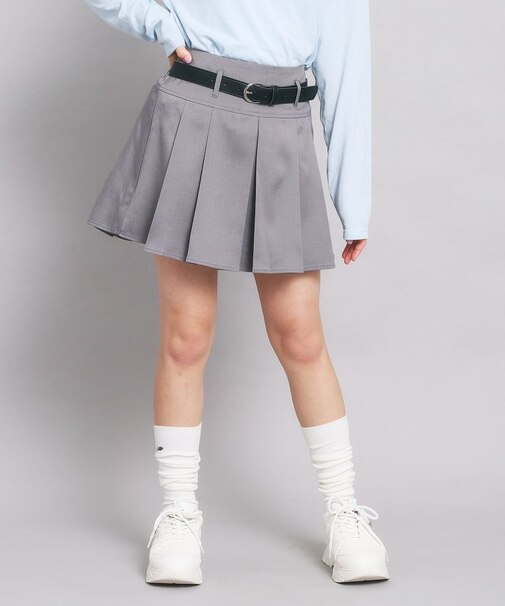 ベルト付プリーツスカート