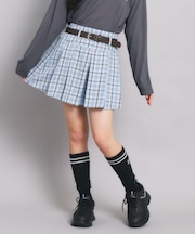 ベルト付プリーツスカート