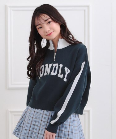 もちもちハーフZIPニットプルオーバー