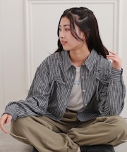 ショルダードロストリボンシャツ