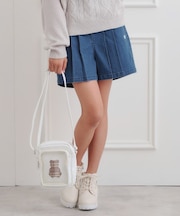 バックルハイウエストショートパンツ