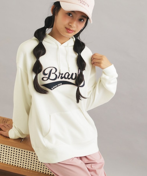 サテンアップリケBIGパーカー