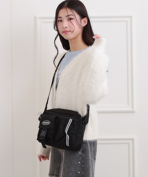 ラインメッシュショルダーバッグ