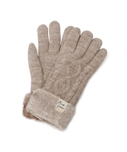 ケーブル編み裏モール手袋