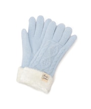 ケーブル編み裏モール手袋