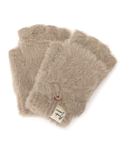 くまみみシャギーフード付きミトン