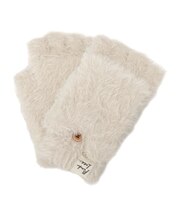 くまみみシャギーフード付きミトン