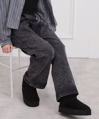 裏起毛イージーロングパンツ