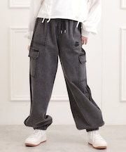 ラインデニムカーゴパンツ